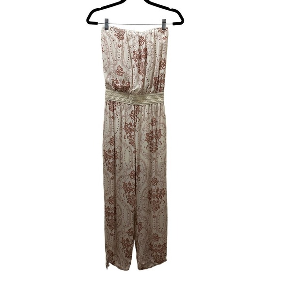 2/$30 Collective Concepts Strapless Jumpsuit Womens XS Boho Cowgirl Western - Picture 1 of 12